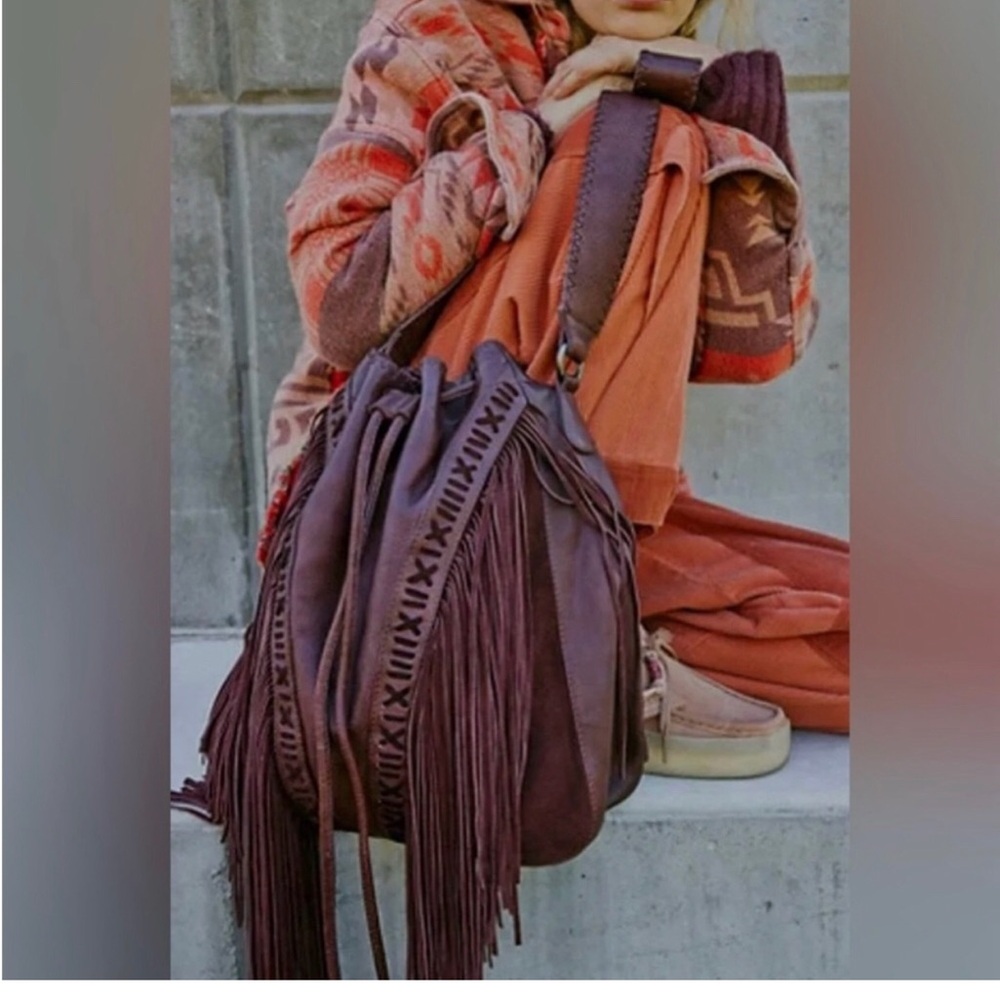 In search of, FP Movement by Free People Purple Fringe Shoulder Bag